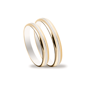 Βέρες Σετ Χρυσές Λευκόχρυσες MASCHIO FEMMINA SL15 - themelidisjewels